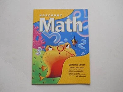 $6.88 • Buy Harcourt Math: Unit 4 (California Edition) - Paperback By Harcourt - GOOD