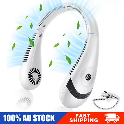 Portable Neck Fan5000mAh 3 Speeds Adjustment 360° Cooling USB Wearable Fan Fold • $13.89