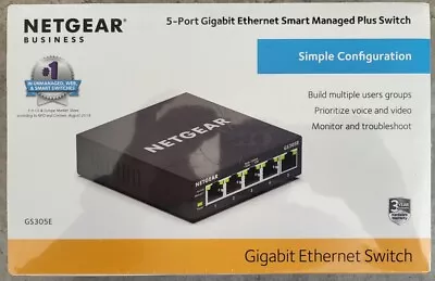 $35 • Buy *NEW* Netgear 5 Port Gigabit Ethernet Switch