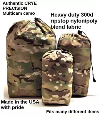 3-pk Tactical MULTICAM 300D Ripstop/Cordura Nylon Bag Stuffsack SET • $27.80