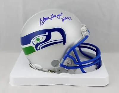Steve Largent HOF Signed Seattle Seahawks 83-01 TB Mini Helmet- JSA W Auth *Blue • $79