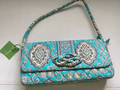 Vera Bradley Knot Just A Clutch Purse Handbag Totally Turq Blue Retired NWT RARE • $24.99