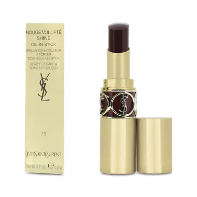 Yves Saint Laurent Rouge Volupte Shine Oil In Stick Lipstick 76 Red In The Dark • £31