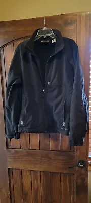 Double Diamond Large Jacket Soft Shell Zip Up Snow Rain Wind Winter Black • $35