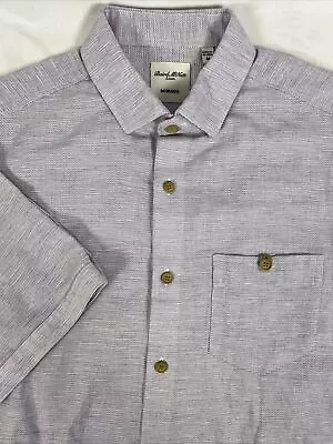 Baird McNutt J Crew Shirt Men's L Linen Short Sleeve Collared Button • $21.49