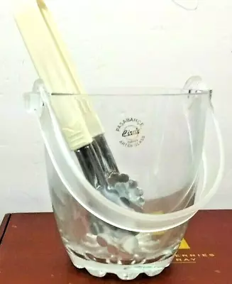 Circle Pasabahce Art Of Glass Turkey Miniature Ice Bucket Tongs Bar Decor - U • $30