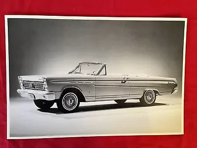 Large Vintage Car Picture.  1965 Mercury Comet Caliente Convertible. 12x18 B/w. • $10