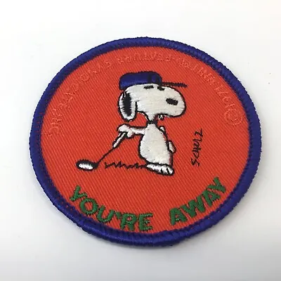 Snoopy Peanuts Golfing You're Away Cloth Patch New 1971 Vintage Golf • $7.97