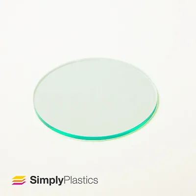 Perspex Laser Cut Glass  Look  Green Edge 6T21 Acrylic Plastic Disc Circle • £81.33