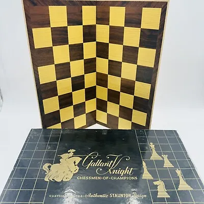 Gallant Knight Chessmen Of Champions Staunton Chess Set Complete Vintage READ • $19.99