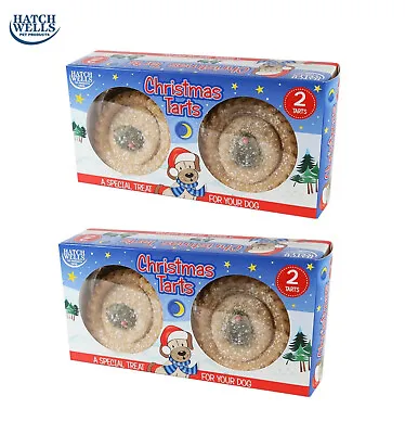 £9.98 • Buy 2 Pack Hatchwells Christmas Tarts Dog Puppy Treat Festive Pies Gift 2 Pieces