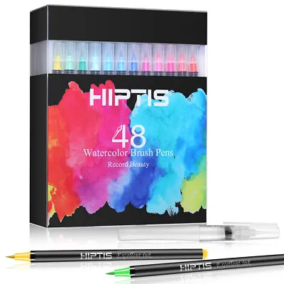 48 Colors Tips Soft Brush Drawing Pens Watercolor Art Markers Set For Coloring • $6.99