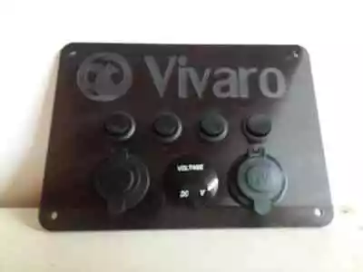 $71.03 • Buy Vivaro Etched Switch Panel USB 12V Control Voltage Monitor Camper Motorhome