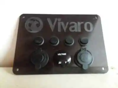 Vivaro Etched Switch Panel USB 12V Control Voltage Monitor Camper Motorhome • $71.99