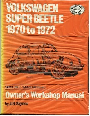 Vw Super Beetle 1302 1302s Saloon 1970-72 Owners Workshop Manual *vgc Hardback* • $17.88