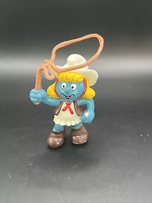 Smurfs 20147 Cowgirl Smurfette Vintage Smurf Figure PVC Toy 80's Figurine Cowboy • $4.99