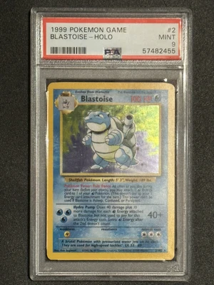 $350 • Buy PSA 9 Pokémon TCG Blastoise Base Set 2/102 Holo Unlimited Holo Rare