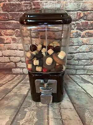 Vintage 10cent Acorn Glass Globe With A Lot Of Whisky Corks Vending Machine • $175