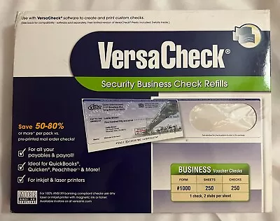 VersaCheck Security Business Check Refills: Form #1000 Business Voucher 250Ct • $25