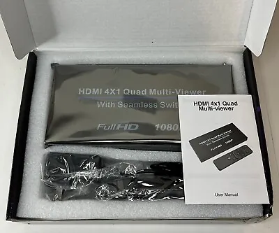 HDMI Multi-Viewer 4x1 Quad FULL HD 1080P 4 In 1 Splitter PIP UNUSED • $39.99