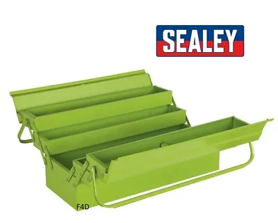 Sealey Cantilever Tool Box 21  530mm Metal 5 Tray Storage ToolBox Green AP521HV • £38.45