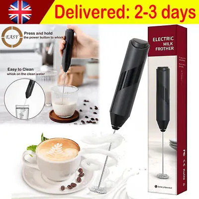 Milk Coffee Frother USB Electric Whisk Egg Beater Handheld Drink Frappe Mixer UK • £5.99