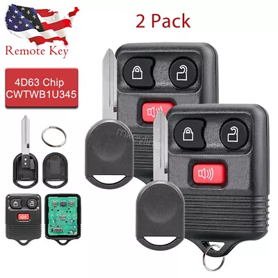 2 Replacement For 2004 2005 2006 2007 2008 Ford F150 F250 F350 Key Fob + Remote • $12.85