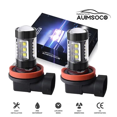 2Pcs LED Fog/Driving Bulbs H11 Fog Light Xenon White 6000K High Power Lamp Combo • $16.99