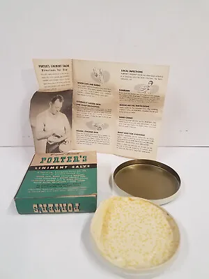 Vintage Porter’s Original Formula Liniment Salve Original Box/Paper Insert Lot A • $7.99