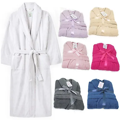 Luxury Bathrobe Mens Ladies Terry Toweling Unisex 100% Soft Cotton Dressing Gown • £14.99