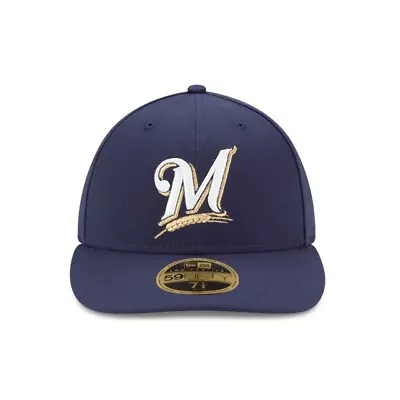 Milwaukee Brewers New Era 2017 AC Low Crown 59FIFTY Fitted Hat/ Blue • $29.99