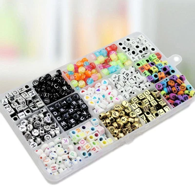 £12.63 • Buy  1100 Pcs Name Necklace Pendant Initial Letter Beads Bracelet