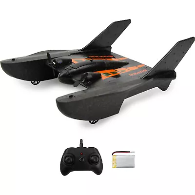 2.4G 2 Channels Remote Control Ship Seaplane Fixed Wing EPP Foam RC Glider Black • $89.75