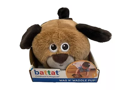 Battat Crawling Interactive 8  X 5.5  X 7  Plush Stuff Toy Wag N' Waddle Pup NEW • $15.99