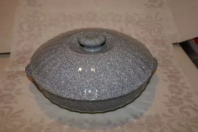 Mikasa Japan Ultrastone Grey Cu726 Serving Bowls /cover 9 3/4 Dx 3 H Chipped • $15