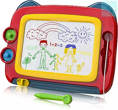 Magna Doodle Board Childrens Magnetic Drawing Playset 4 Colour Zones Erasable • £17.06