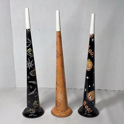 Set Of 3 Halloween Horns Tin  Noisemaker By Midwest Of Cannon Falls Inc • $49.99