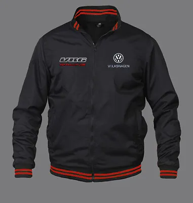 New Mens Volkswagen VR6 Bomber Jacket With High Quality Embroidered Logos • $60.88