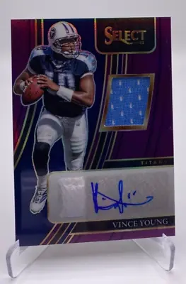 2021 Panini Select Vince Young Auto Jersey 14/49 Purple Prizm Tennessee Titans • $24.99