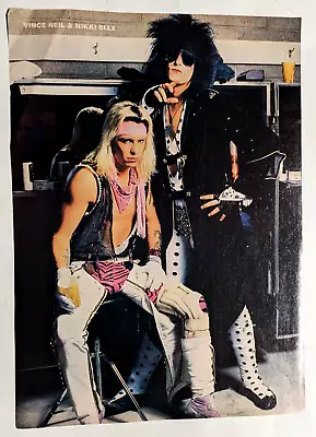 Motley Crue / Nikki Sixx & Vince Neil / Judas Priest / Magazine Full Page Pinup • $12.99