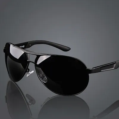 Retro HD Polarized Sunglasses Men Pilot Metal Outdoor Driving Eyewear Glasses • $10.49