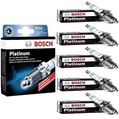 5 Bosch Platinum Spark Plugs For 2005-2009 VOLVO V50 L5-2.5L • $38.99