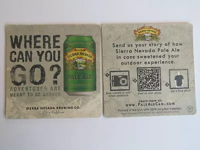 Beer Collectible Coaster: SIERRA NEVADA Brewing Can Pale Ale ~ Chico CALIFORNIA • $13.40