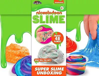 Nickelodeon Slime Super Slime Unboxing Kit To Make Your Own Slime With Mix-ins • $39.99
