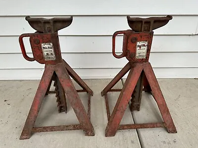 Vintage Blue Point HJ-8100 Garage Horse 5 Ton Jack Stands  Made In USA  #1484 • $185