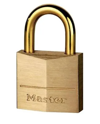 Solid Brass 35mm Padlock With Brass Plated Shackle • £9.49