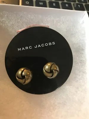 $45 Marc Jacobs Large Gold Tone Knot Earrings Mj1D • $35.08