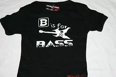 £6.50 • Buy B Is For Bass - Alternative Funny Rock Guitar Black Baby T Shirt 