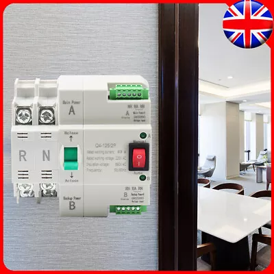 £22.98 • Buy For Generator Changeover Switch 2P 63A Dual Power Automatic Transfer Switch