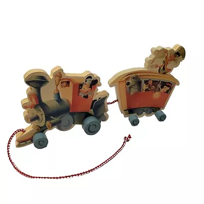 Disney Classic Wooden Pull Toy Train Mickey  Mouse Engineer Characters • $29.99